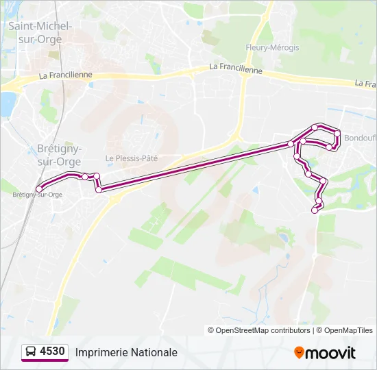 4530 Bus Line Map