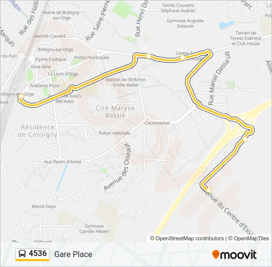 4536 Bus Line Map