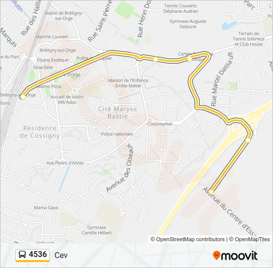 4536 Bus Line Map