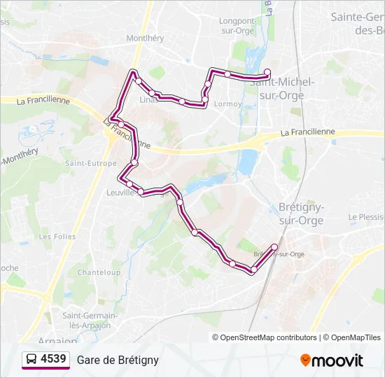 4539 Bus Line Map