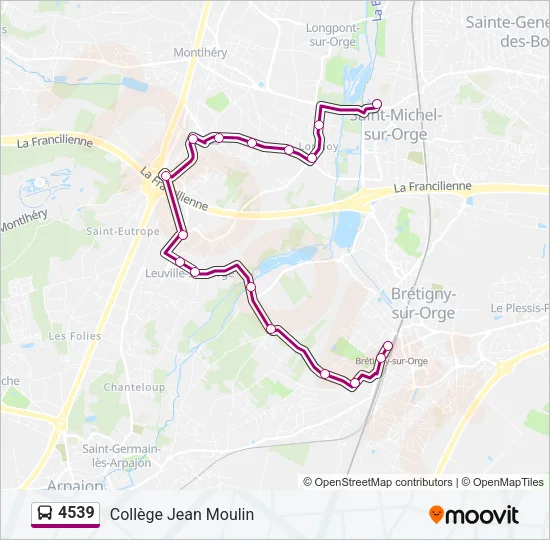 4539 Bus Line Map