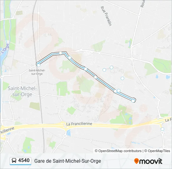 4540 Bus Line Map