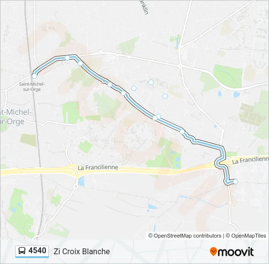 4540 Bus Line Map