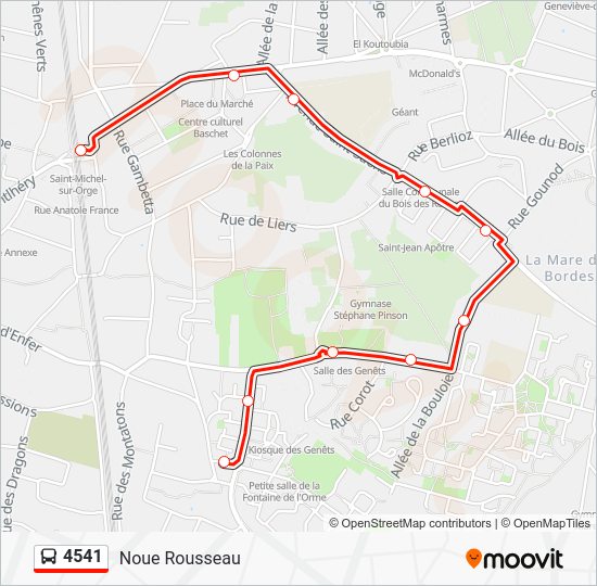 4541 Route: Schedules, Stops & Maps - Gare de Saint-Michel-Sur-Orge ...