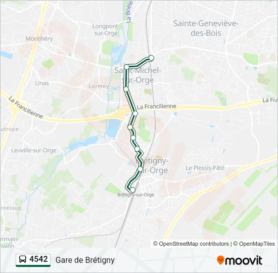 4542 Bus Line Map