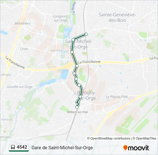 4542 Bus Line Map