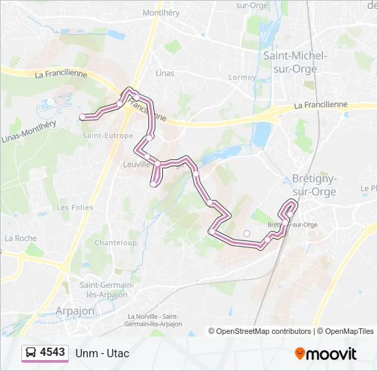 4543 Bus Line Map