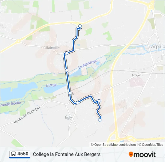 4550 Bus Line Map