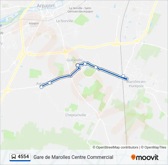 4554 Bus Line Map