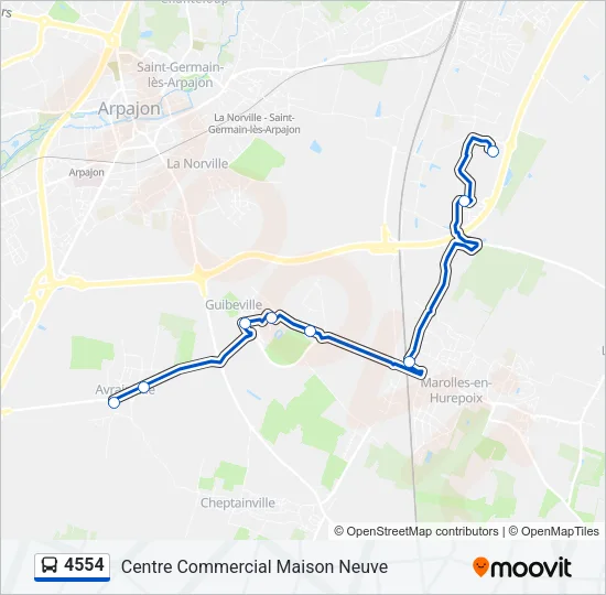 4554 Bus Line Map