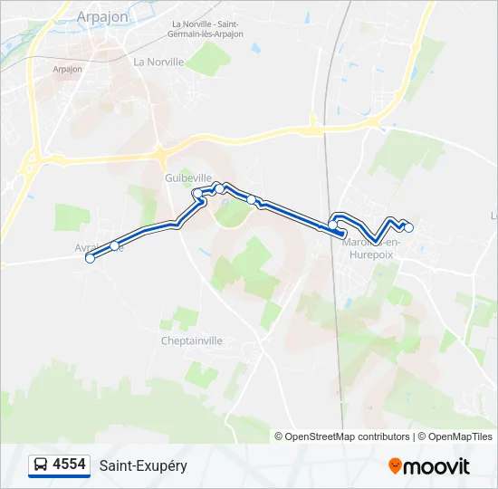4554 Bus Line Map