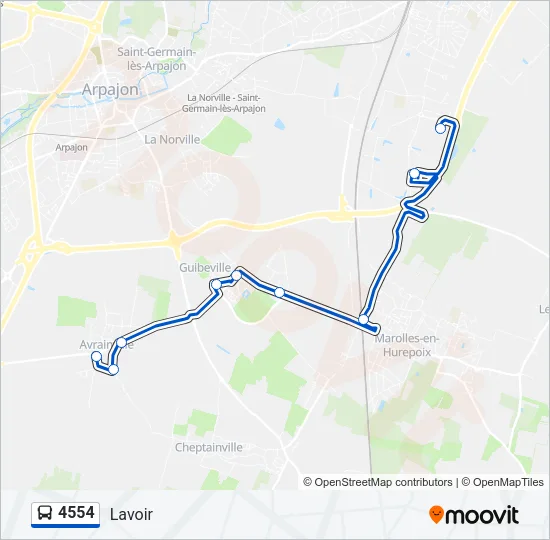4554 Bus Line Map