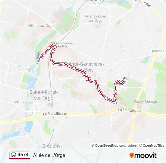 4574 Bus Line Map