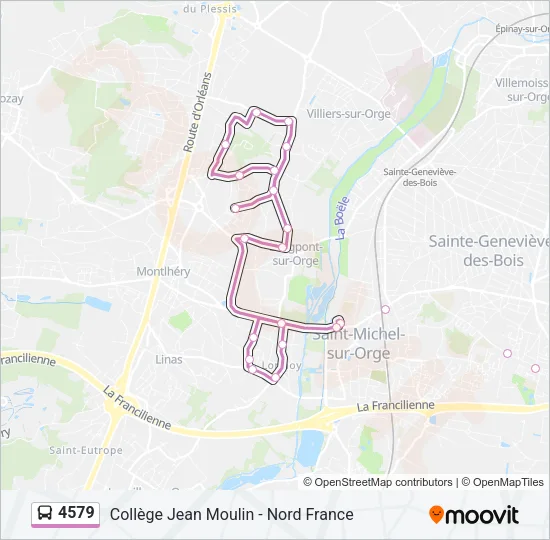 4579 Bus Line Map