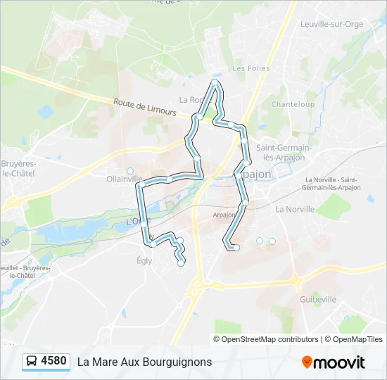 4580 Bus Line Map