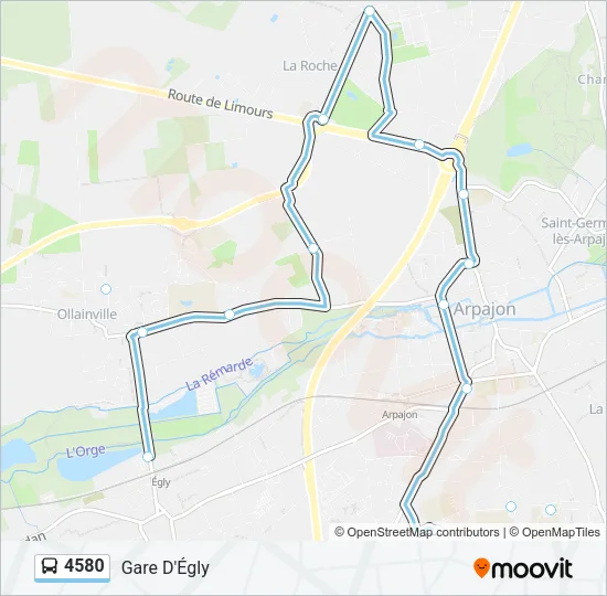 4580 Bus Line Map