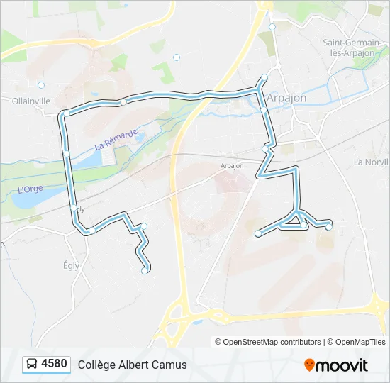 4580 Bus Line Map
