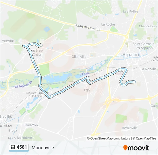 4581 Bus Line Map
