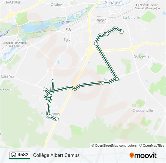 4582 Bus Line Map