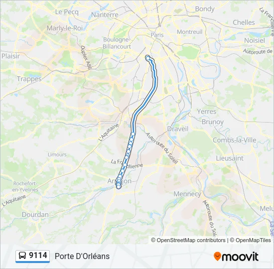 9114 Bus Line Map