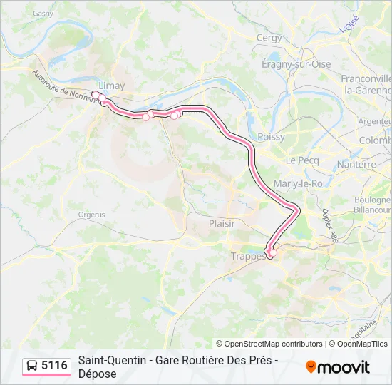 5116 Bus Line Map