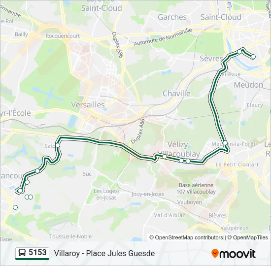 5153 Bus Line Map