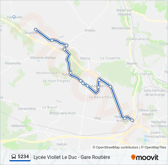 5234 Bus Line Map