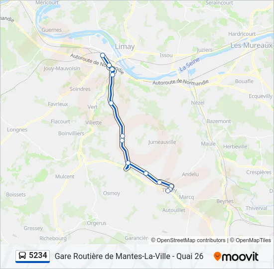 5234 Bus Line Map