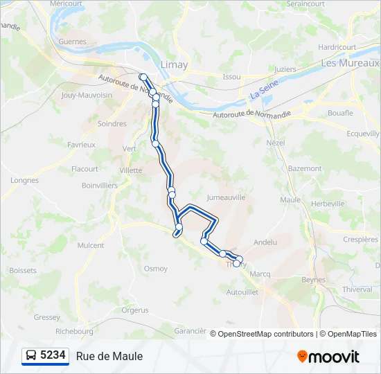 5234 Bus Line Map