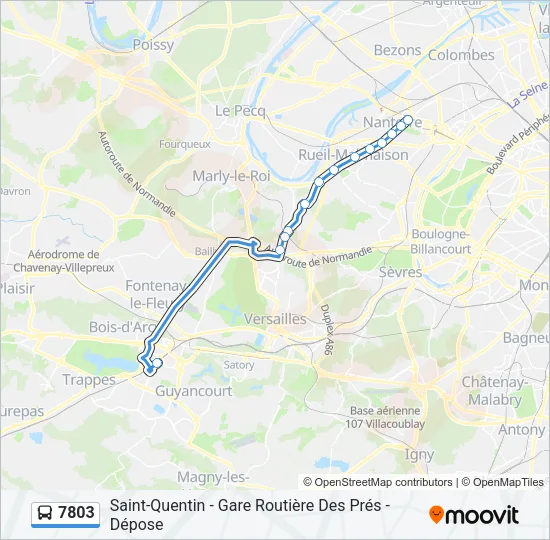 7803 Bus Line Map