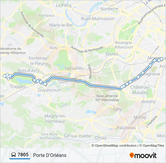 7805 Bus Line Map