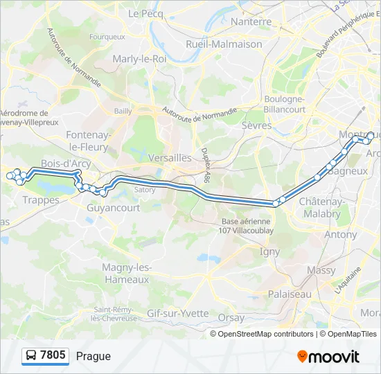7805 Bus Line Map