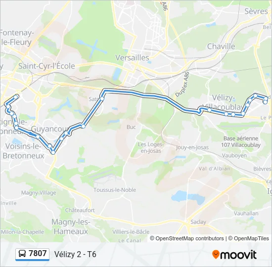 7807 Bus Line Map