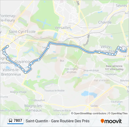 7807 Bus Line Map
