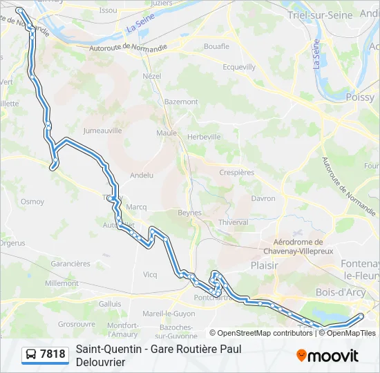 7818 Bus Line Map
