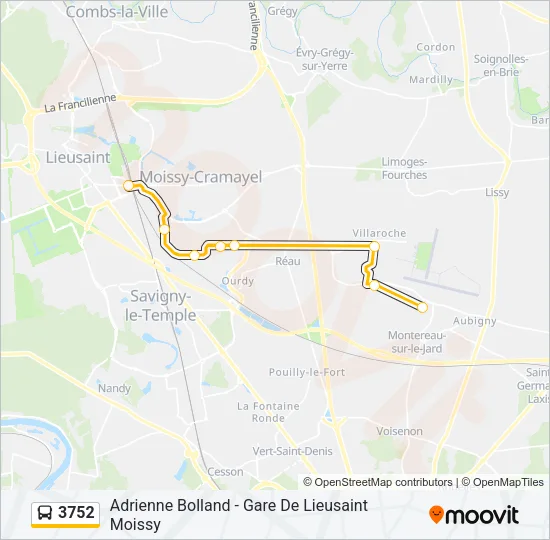 3752 Bus Line Map