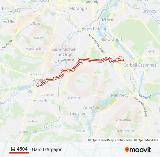 4504 Bus Line Map