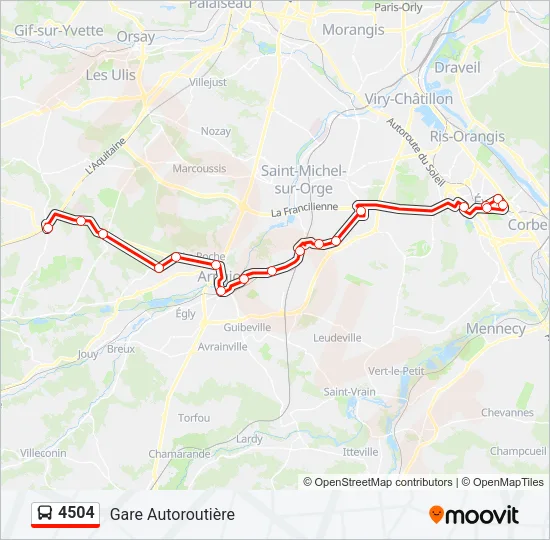 4504 Bus Line Map