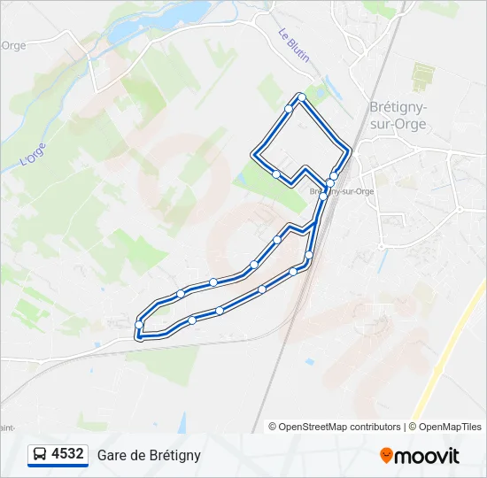 4532 Bus Line Map