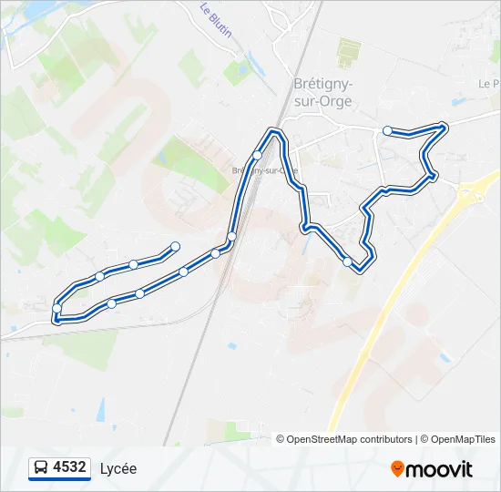4532 Bus Line Map