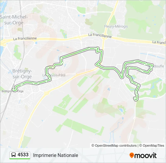 4533 Bus Line Map