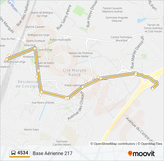 4534 Bus Line Map