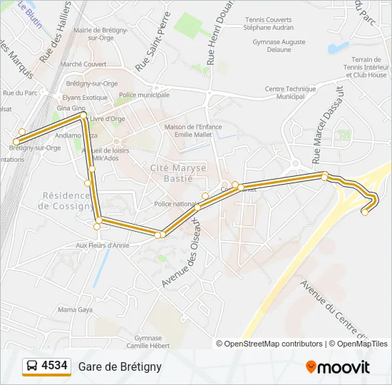 4534 Bus Line Map
