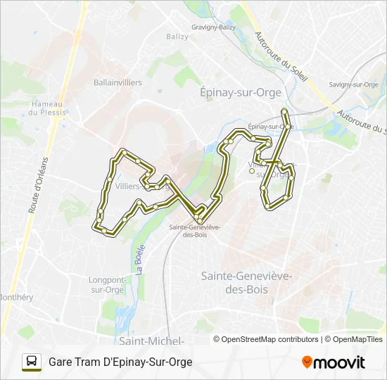 Plan de la ligne TÀD 4592 de bus