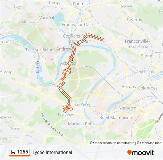 1255 Bus Line Map