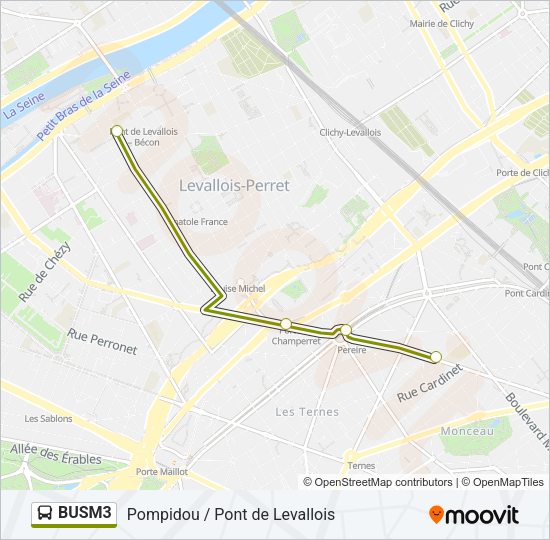 BUSM3 Bus Line Map