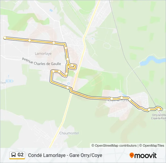 G2 Bus Line Map