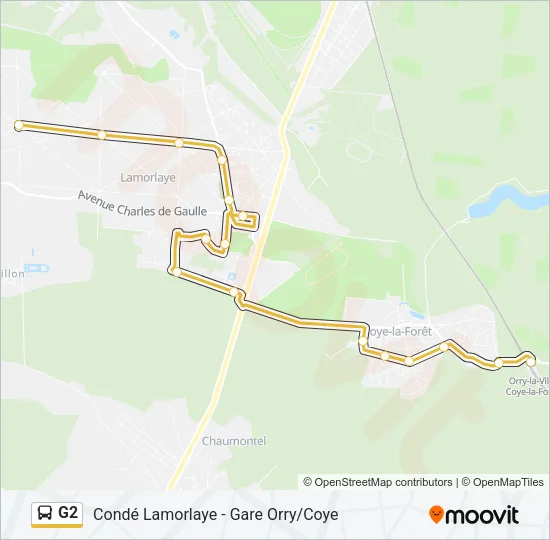G2 Bus Line Map