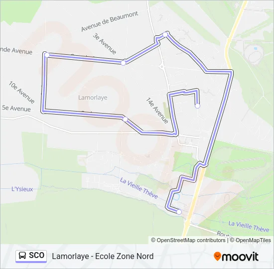 SCO Bus Line Map