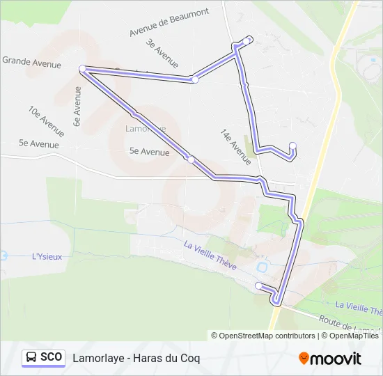 SCO Bus Line Map